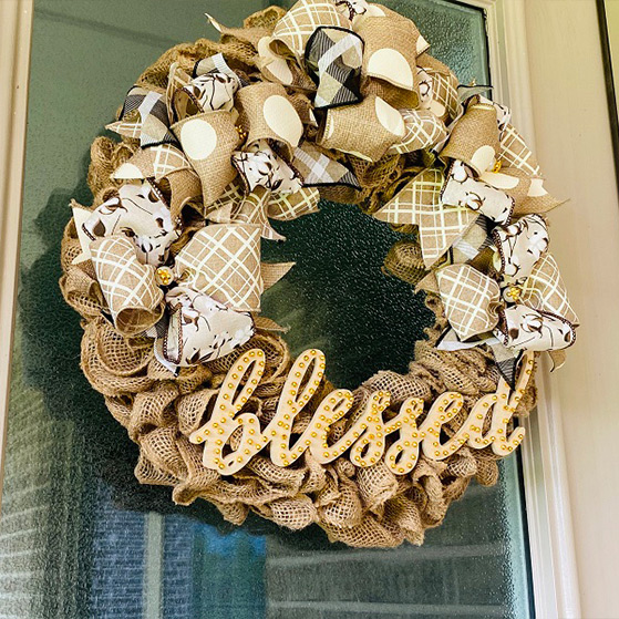 Burlap Ribbon Wreath – Shop Juelzjems